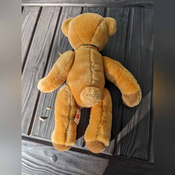 Keep stuffed Bear. Quality made. Jointed shoulders and hips. EUC. Tartan scarf. - Picture 4 of 8